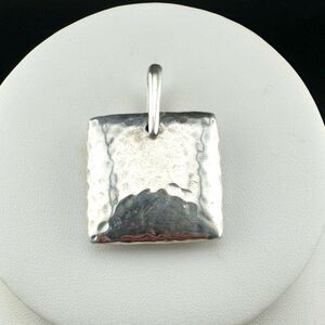 Silpada Hammered Puffy Square Pendant S1118